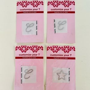 Iron-on Applique Letters Rhinestones